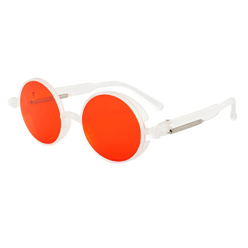 Classic Gothic Steampunk Sunglasses Luxury Brand Designer High Quality Men and Women Retro Round Pc Frame Sunglasses