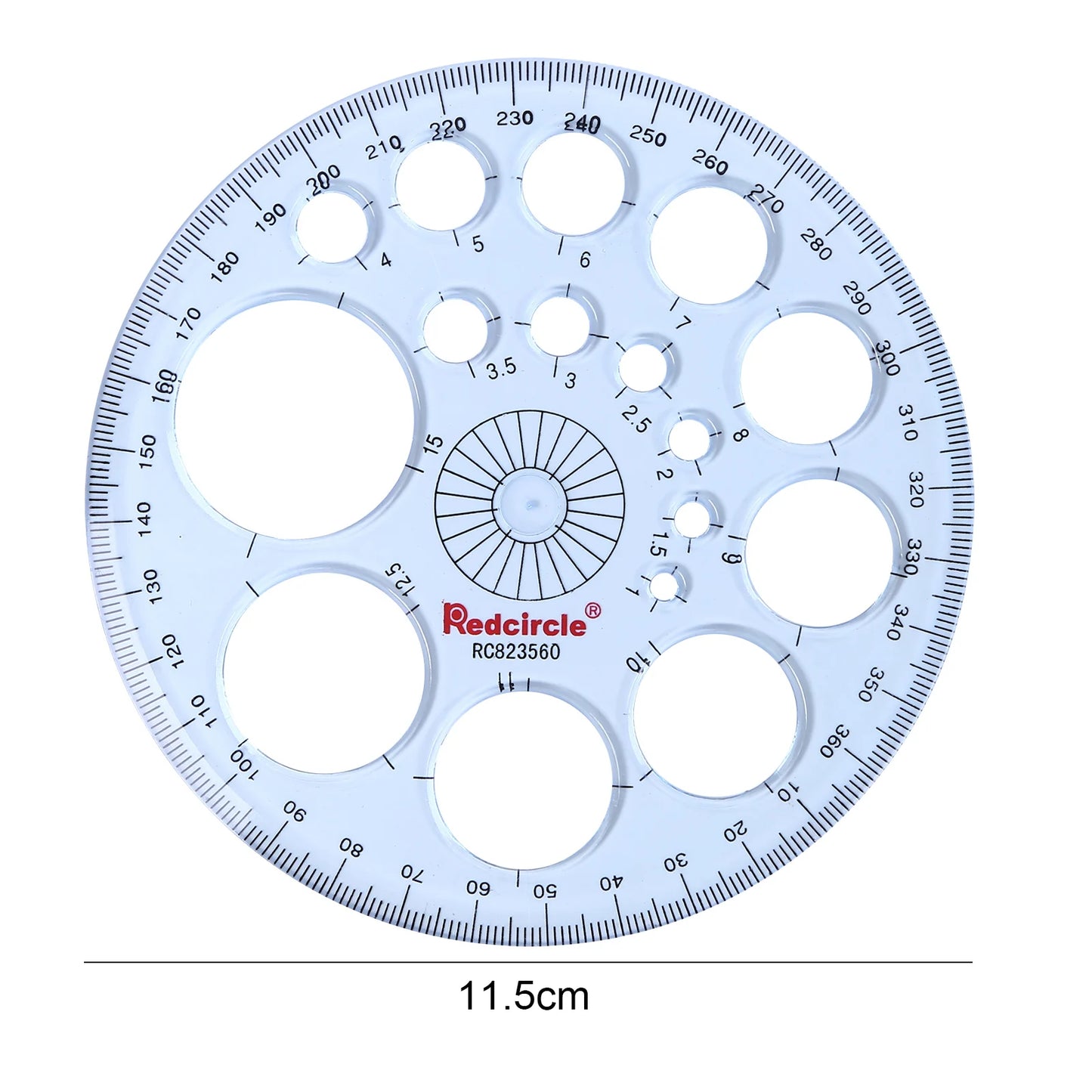 5-1PC Multifunction Geometric Template Plastic Measuring Ruler Circles Drawing Shape Geometric Drawing Stencils Tools for Office