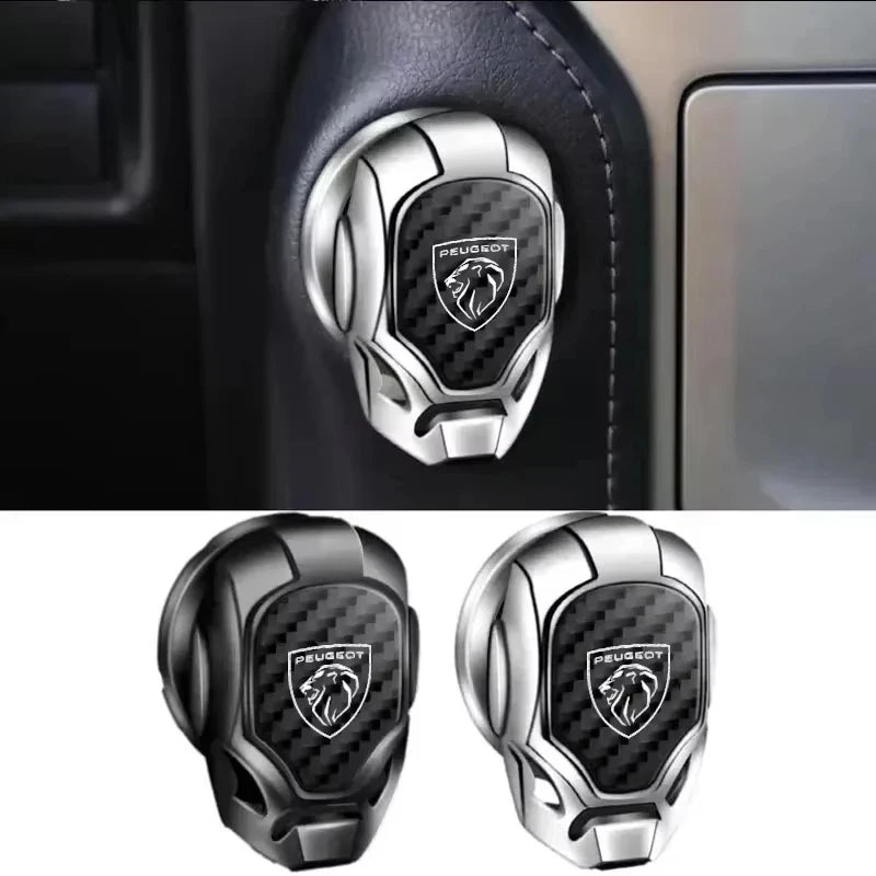 Car One-Click Start Buttons Protective Cover Decoration Car Gadgets For Peugeot 108 406 407 408 206 207 208 306 307 308 508 RCZ