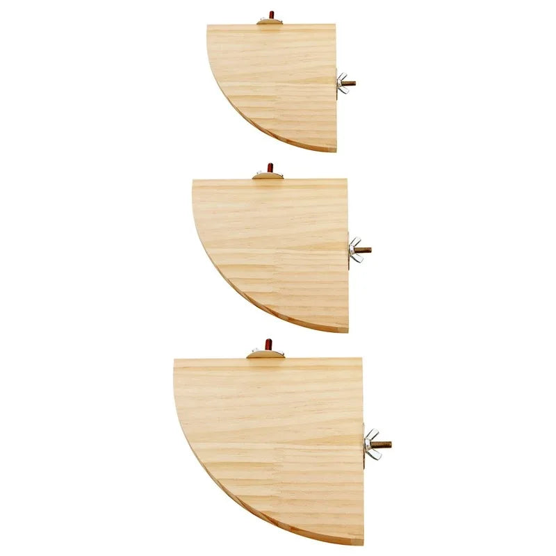 Parrot Bird Wood Perch Stand Platform Rectangle Fan-shaped Shelf Stand Board Parakeet Hamster Gerbil Rat Cage birdcage Supplies