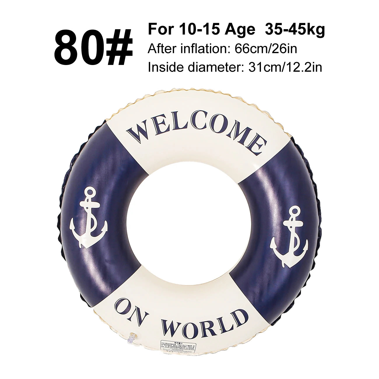 Retro Boat Anchor Women's Swimming Ring, Swimming Pool Floating Row Adult Handrail Lifebuoy, Leisure Beach Swimming Inflatable F