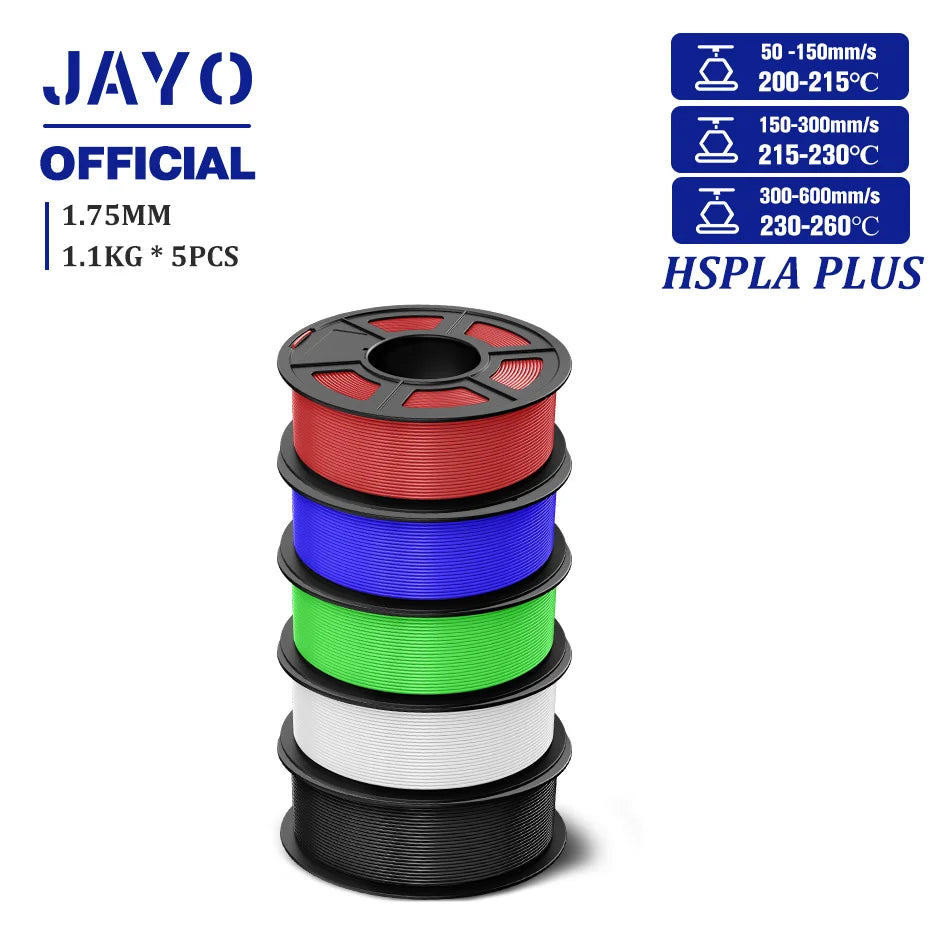 JAYOPLA Plus  Filament 600mm/s 1.75mm High Speed  PLA+ 3D Printer Filament High Flow 3D Printing Mateials Fit Most 3D Printers