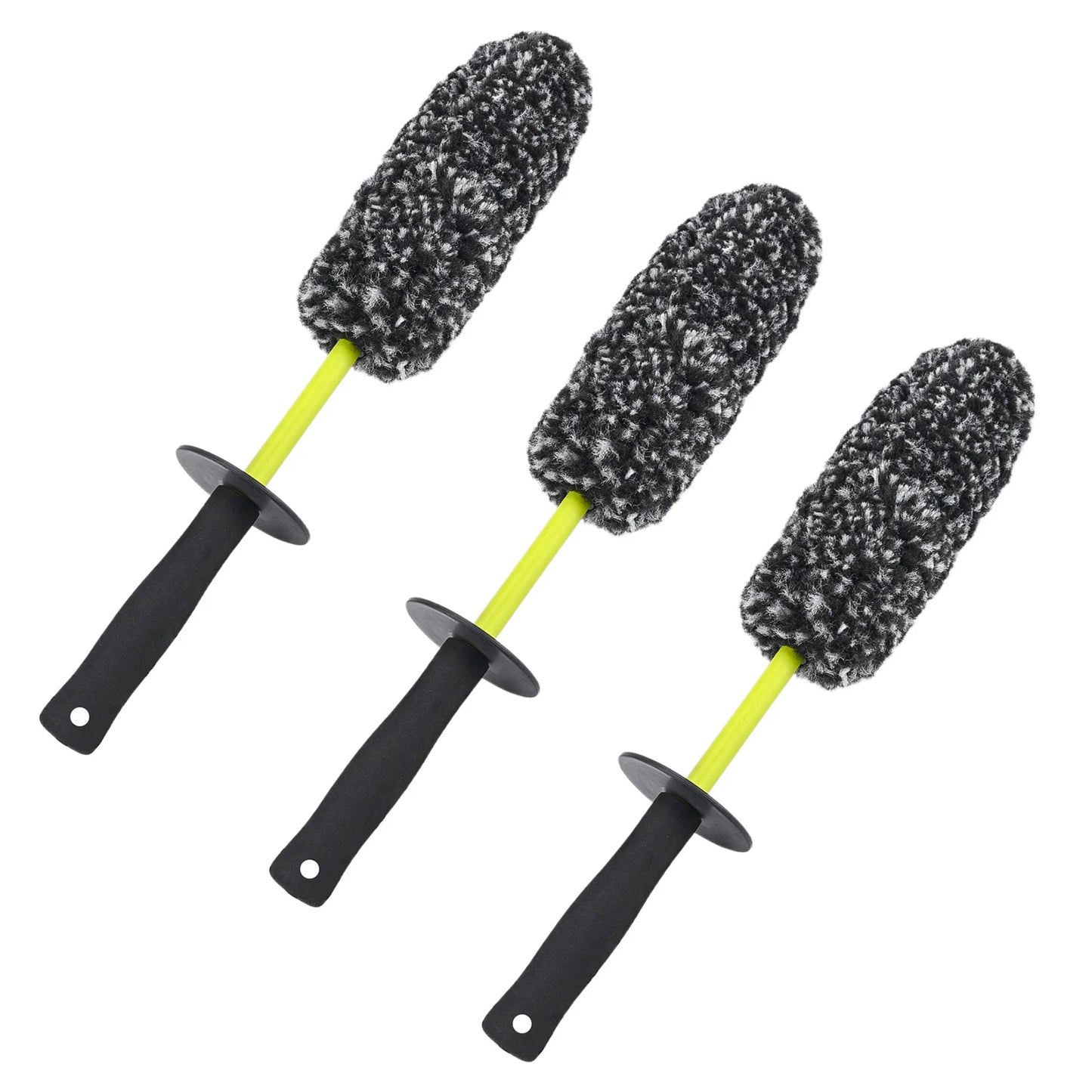 BEAR FORCE Gray-Green Wheel Rim Cleaning Brush,Non-Metal Soft Synthetic Wool Bristles, High Water Absorbency, for Car Wheels