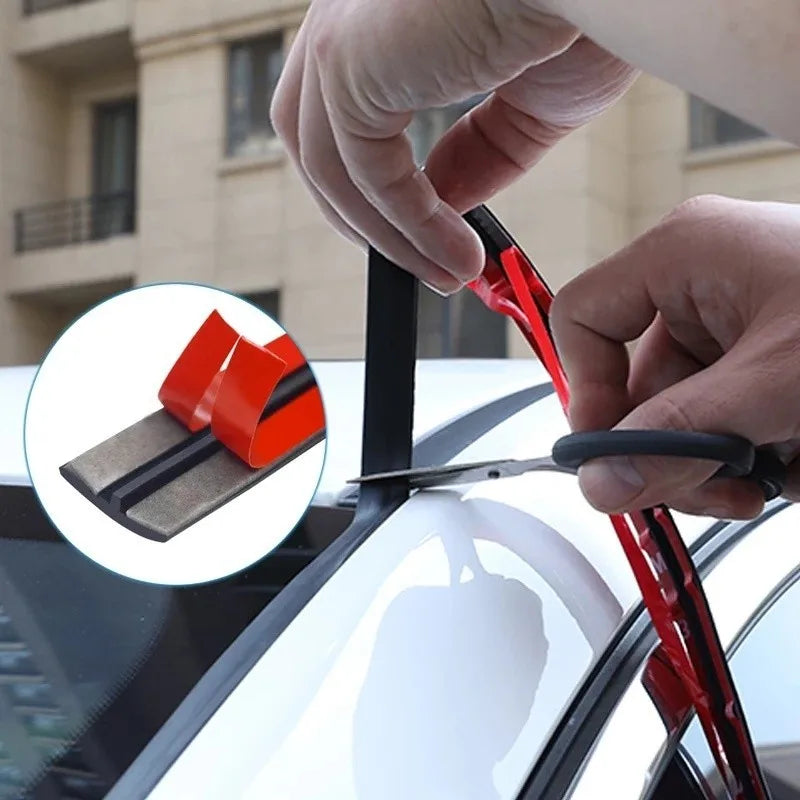 1Roll/2m Car Front Window Windshield Sealing Strip Car Stickers T-Type Seal Sunroof Water Leakage Sound Insulation Rubber Strip