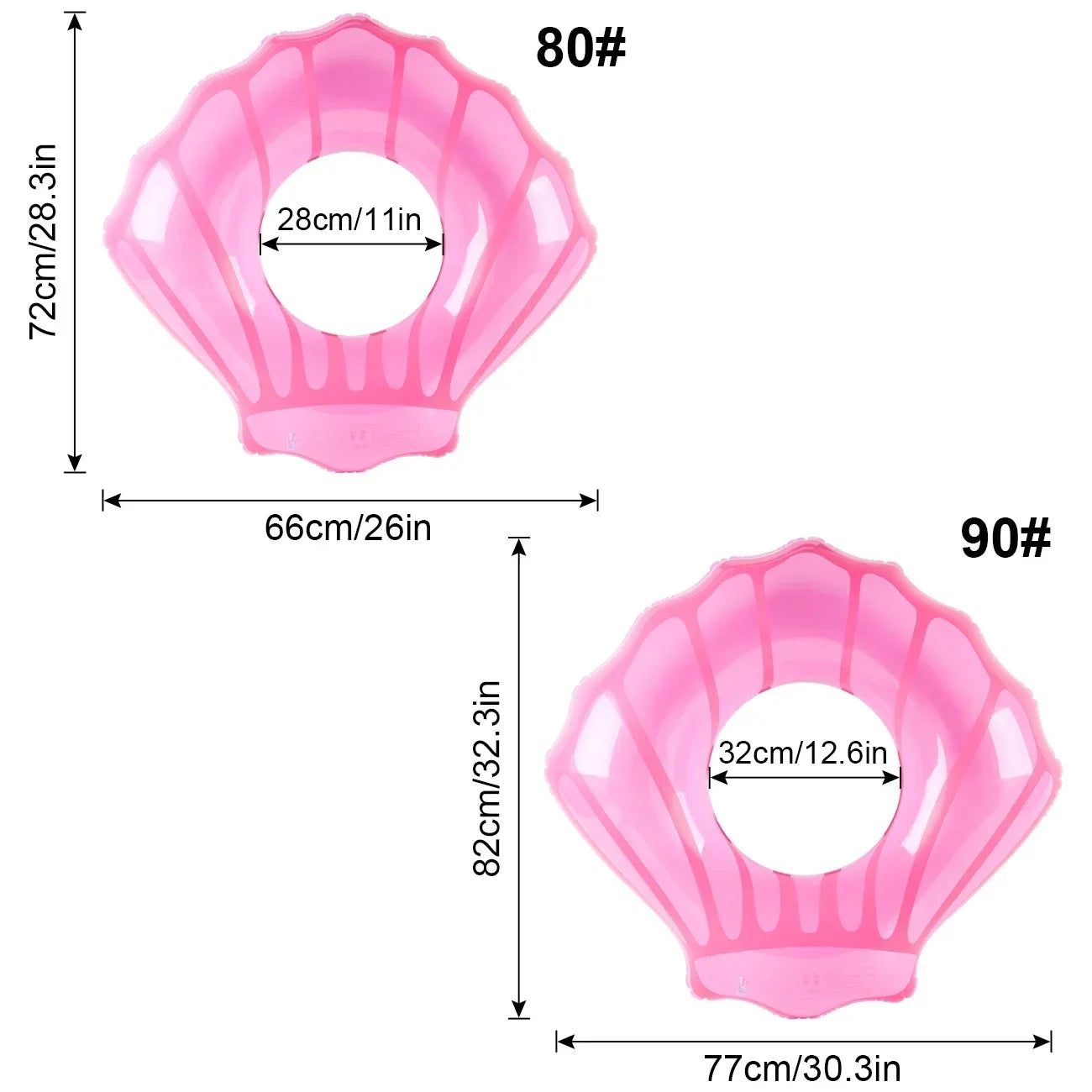 1PC Piece Of Shell Shaped Thickened Pool Float, Simple Floating Ring For Adults In Summer, Suitable For Beach Parties