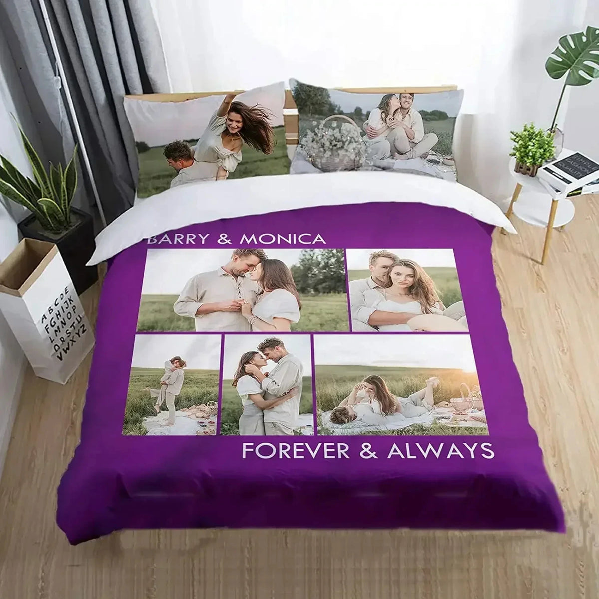 Customized Design Photo Logo Duvet Cover Set Boys Adults Kids Gift Custom DIY Bedding Set Queen King Size Personalized Bet Set
