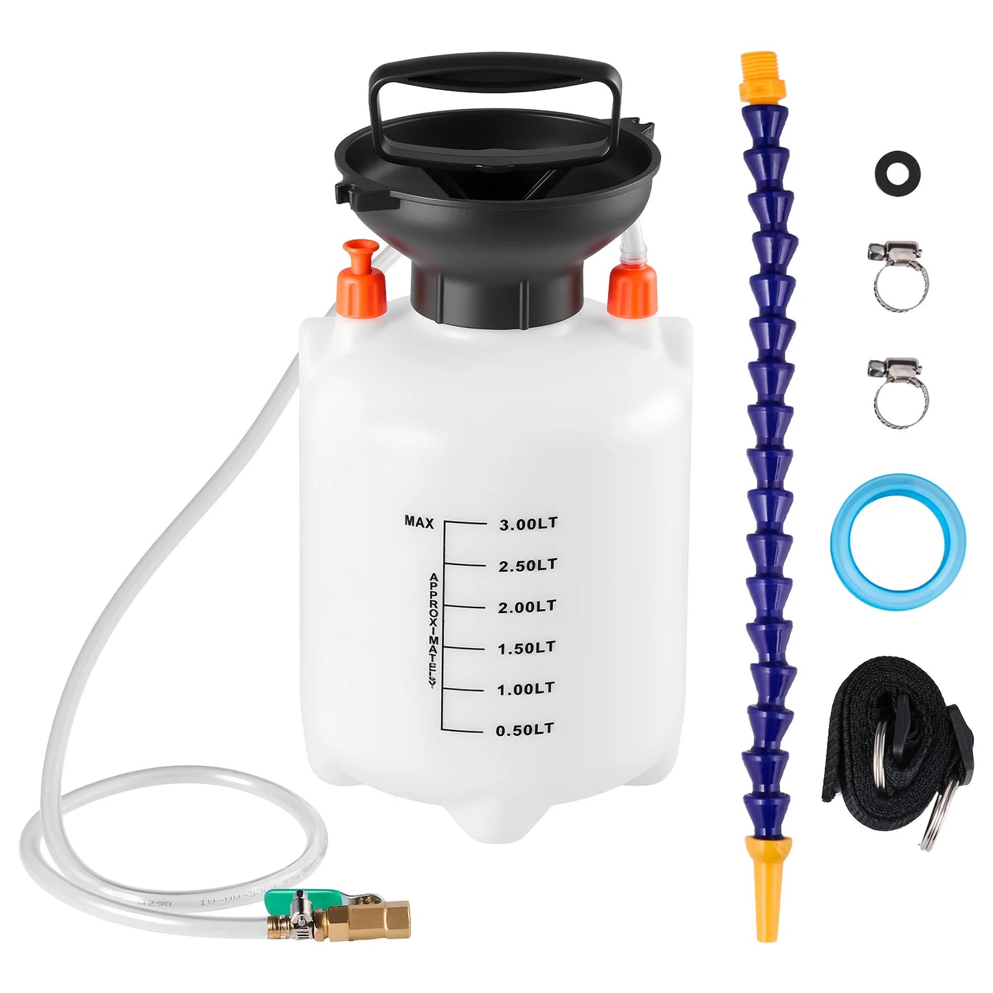 SucceBuy 3L Transmission Fluid Pump Manual Fluid Transfer Pump with HDPE Tank Automotive Oil Filling System for Cars Boats