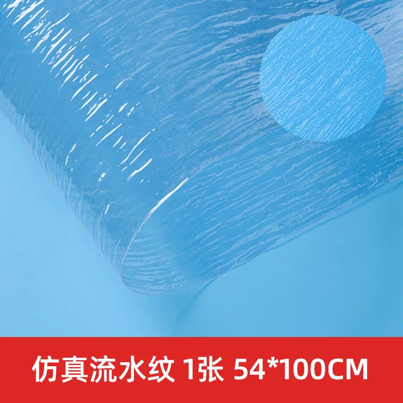 Realistic Water Effect Transparent PVC Film for Diorama Water Lake River Surface Hobby Model Scenery Sheets Pre-Cut Self-Adhesiv