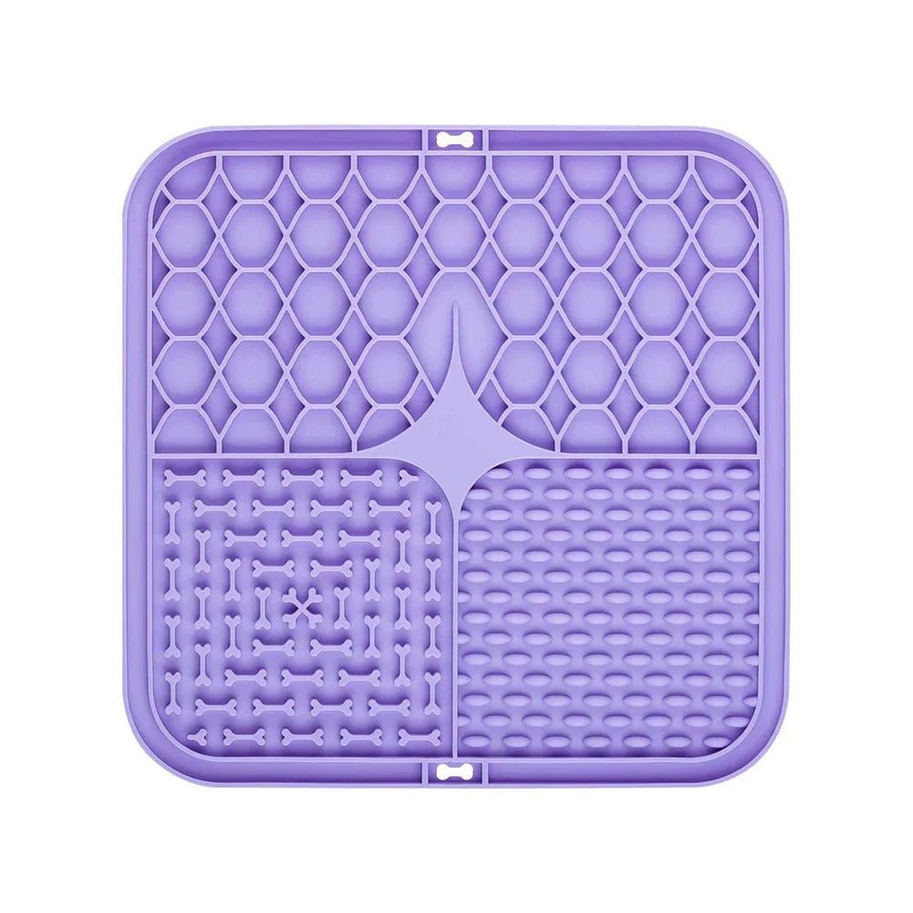 Silicone Licking Pad Pet Dog Lick Pad Bath Peanut Butter Slow Eating Licking Feeder Cats Lickmat Feeding Dog Lick Mat Supplies
