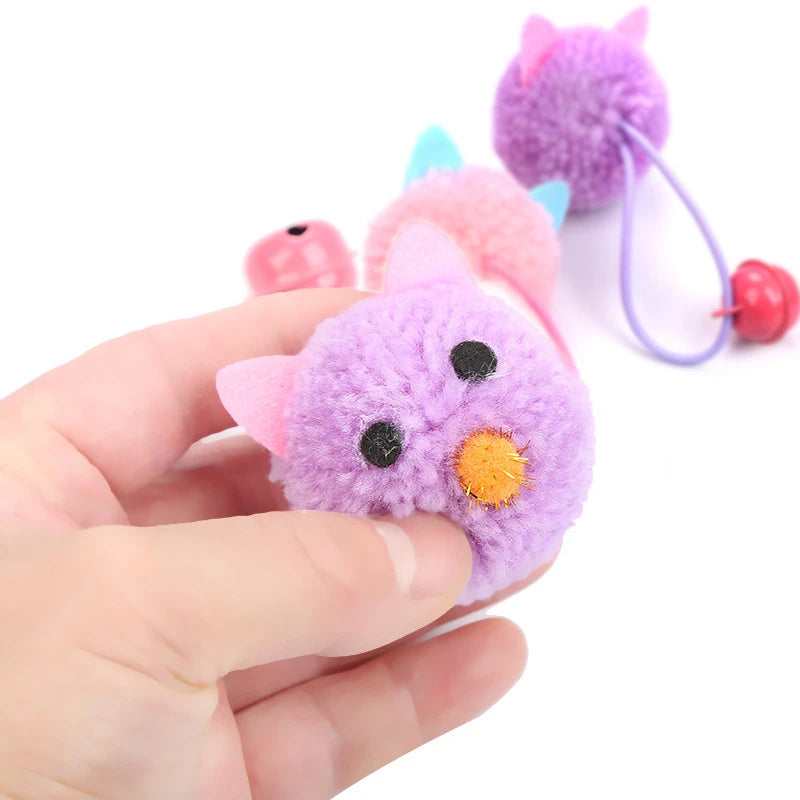 Cat Toy Interactive Plush Mouse Head Shaped Pet Toys With Bell Pet Supplies   аксесуари для котів   gatos