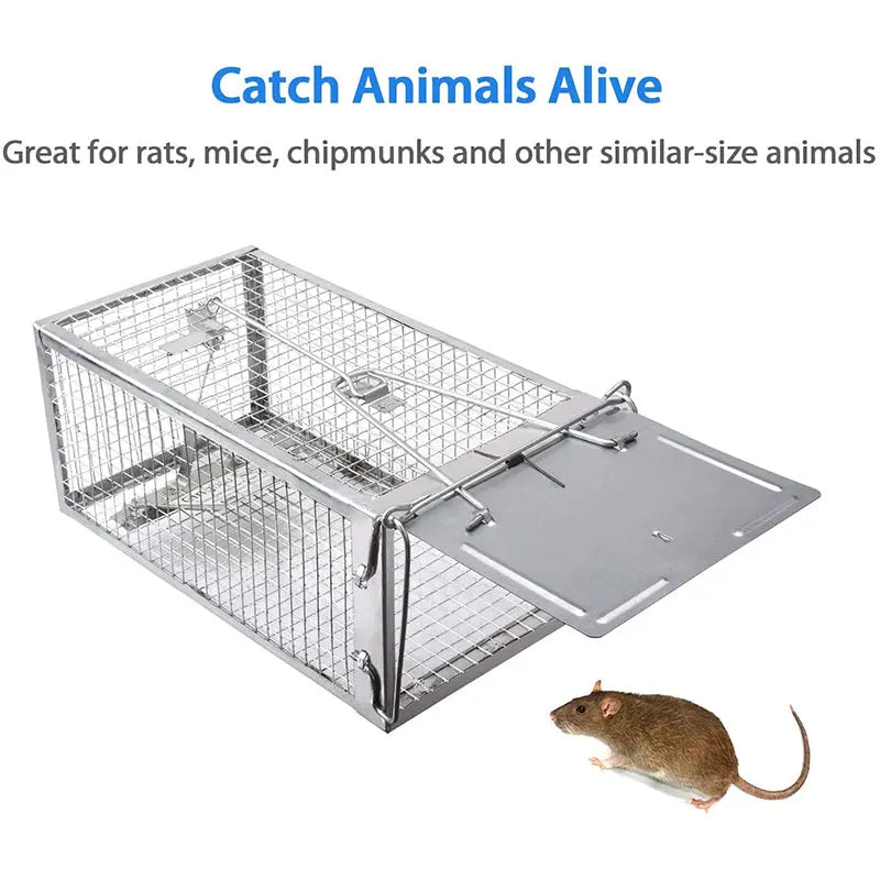 1-4pcs Humane Rat Trap Cage Live Animal Catch Pest Rodent Mouse Bait Control Box