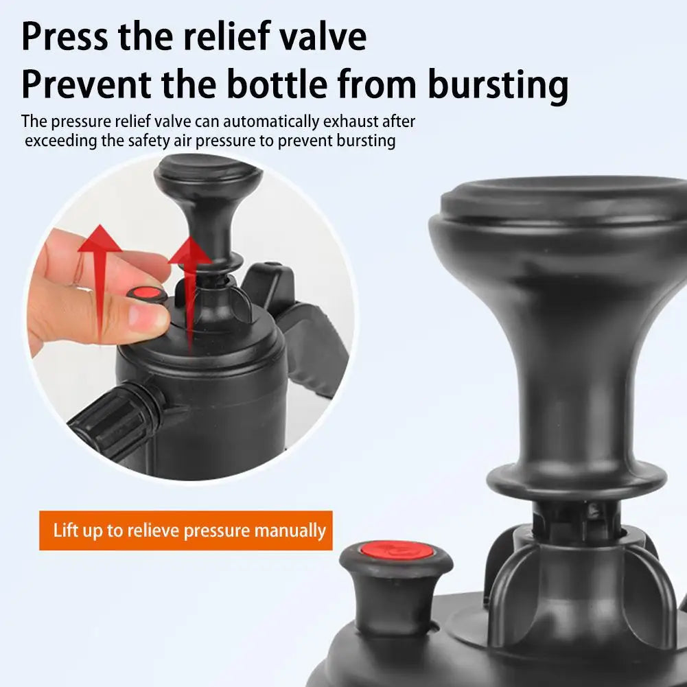 2L Handheld Foam Sprayer for Car High Pressure Hand Pump  With Pressure Relief Valve Car Wash Spray Bottle Window Cleaning Tools