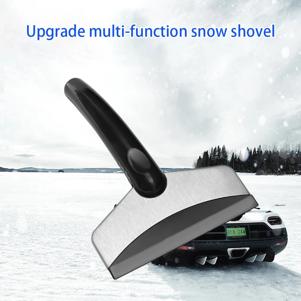 Stainless Steel Ice Scraper Portable Snow Brush Windshield Ice Scraper for Car Windshield