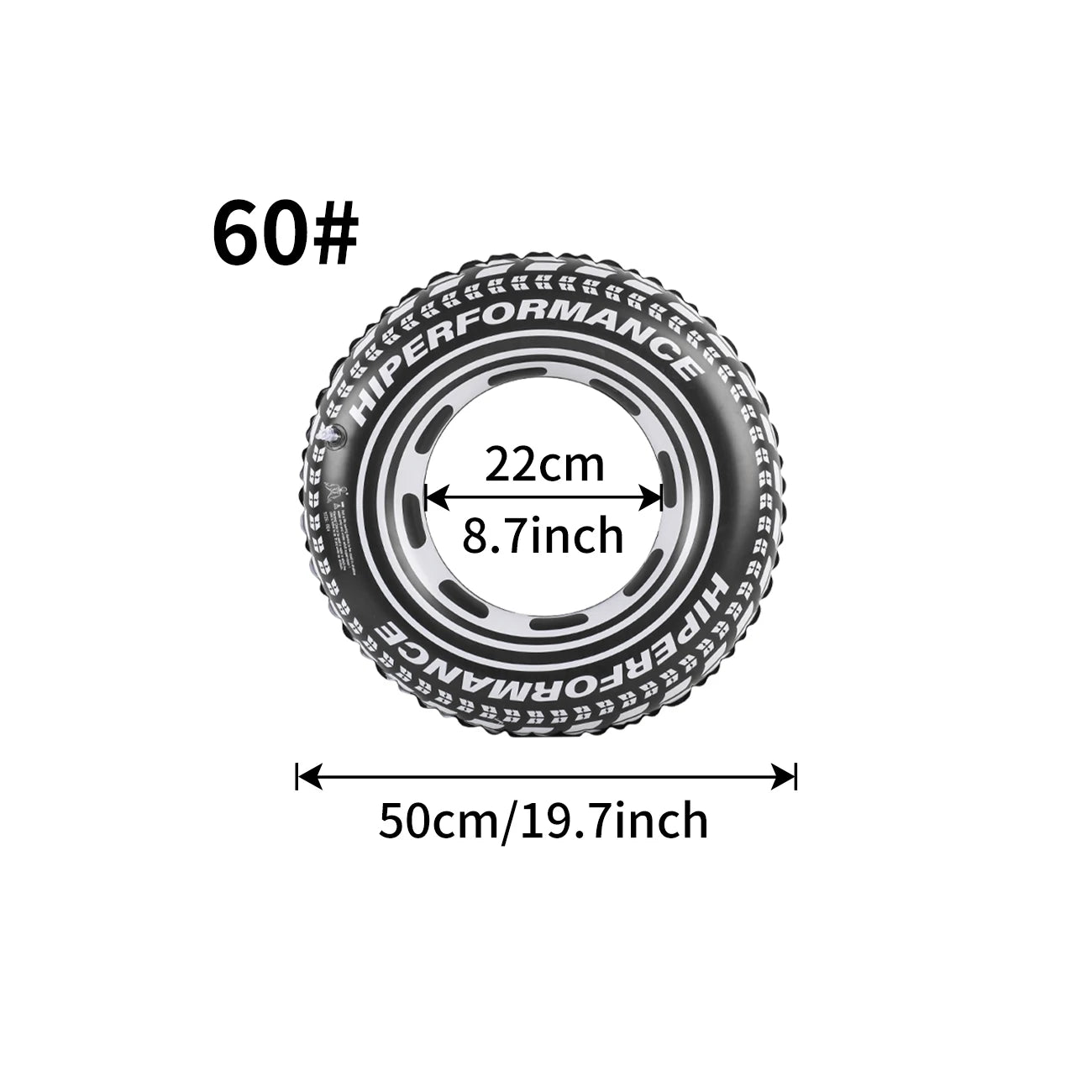 1PC Tire Shaped Thickened Pool Float, Simple Floating Ring For Adults In Summer, Suitable For Beach Parties