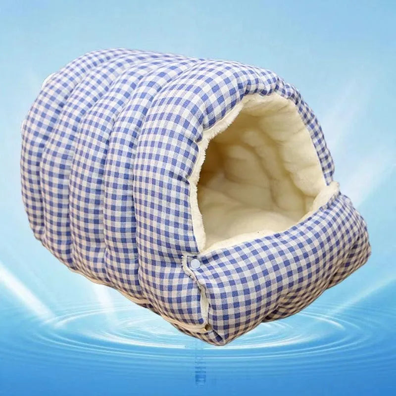 Foldable Winter Pet Sleep Bed/Bag for Cats Dogs, Thickened Semi-Enclosed Design, Soft Indoor, Christmas/Warm in autumn /winter
