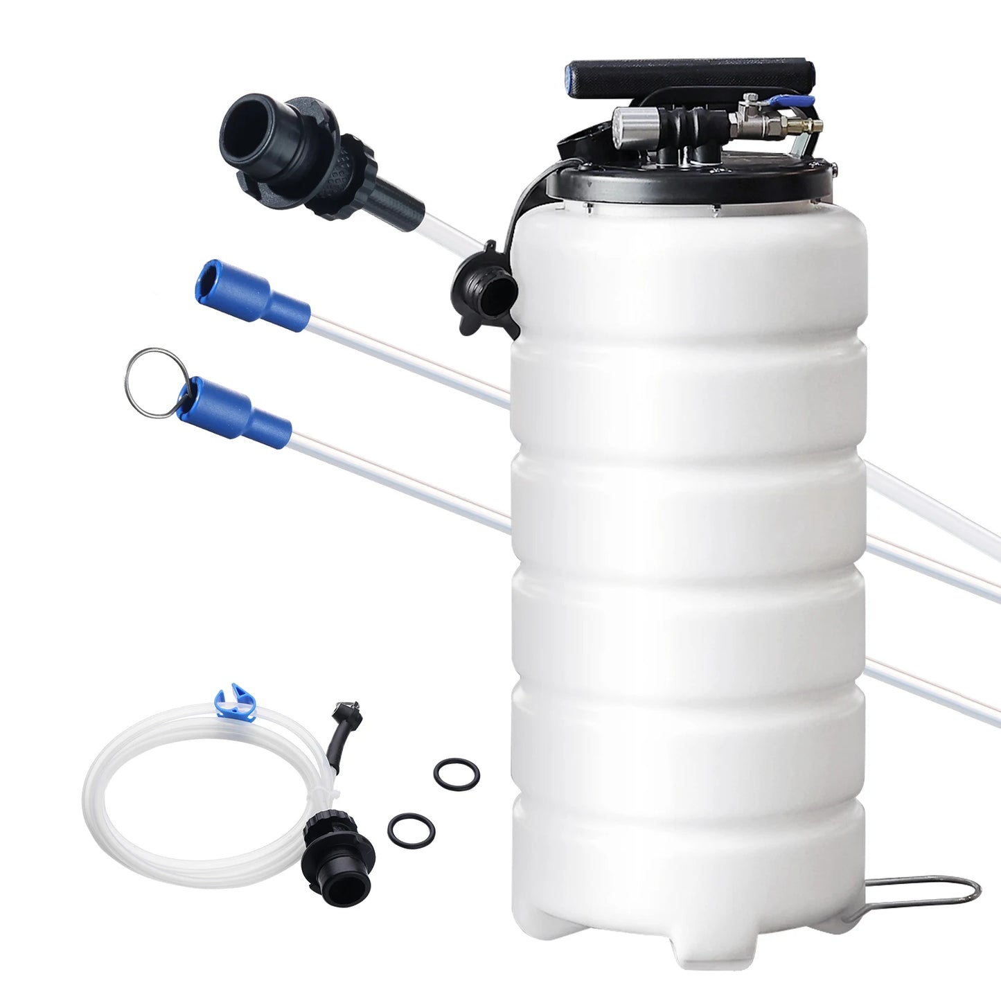 SucceBuy 6.5L/15L Pneumatic/Manual Fluid Extractor with Suction Hose Oil Change Pump for Automotive Fluids Vacuum Evacuation