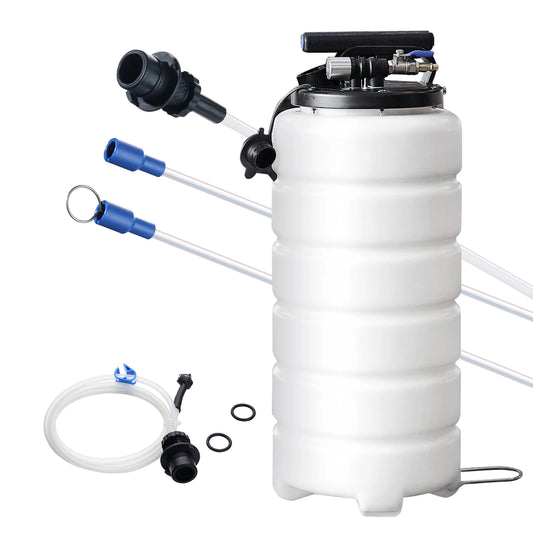SucceBuy 6.5L/15L Pneumatic/Manual Fluid Extractor with Suction Hose Oil Change Pump for Automotive Fluids Vacuum Evacuation
