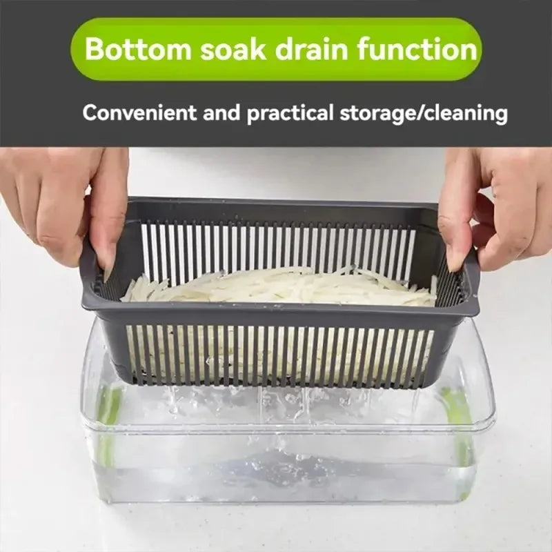 2026 Best-seller 16 IN 1 Multifunctional Vegetable Chopper Handle Food Grater Egg Liquid Separator Peeler Vegetable Slicer Dicer