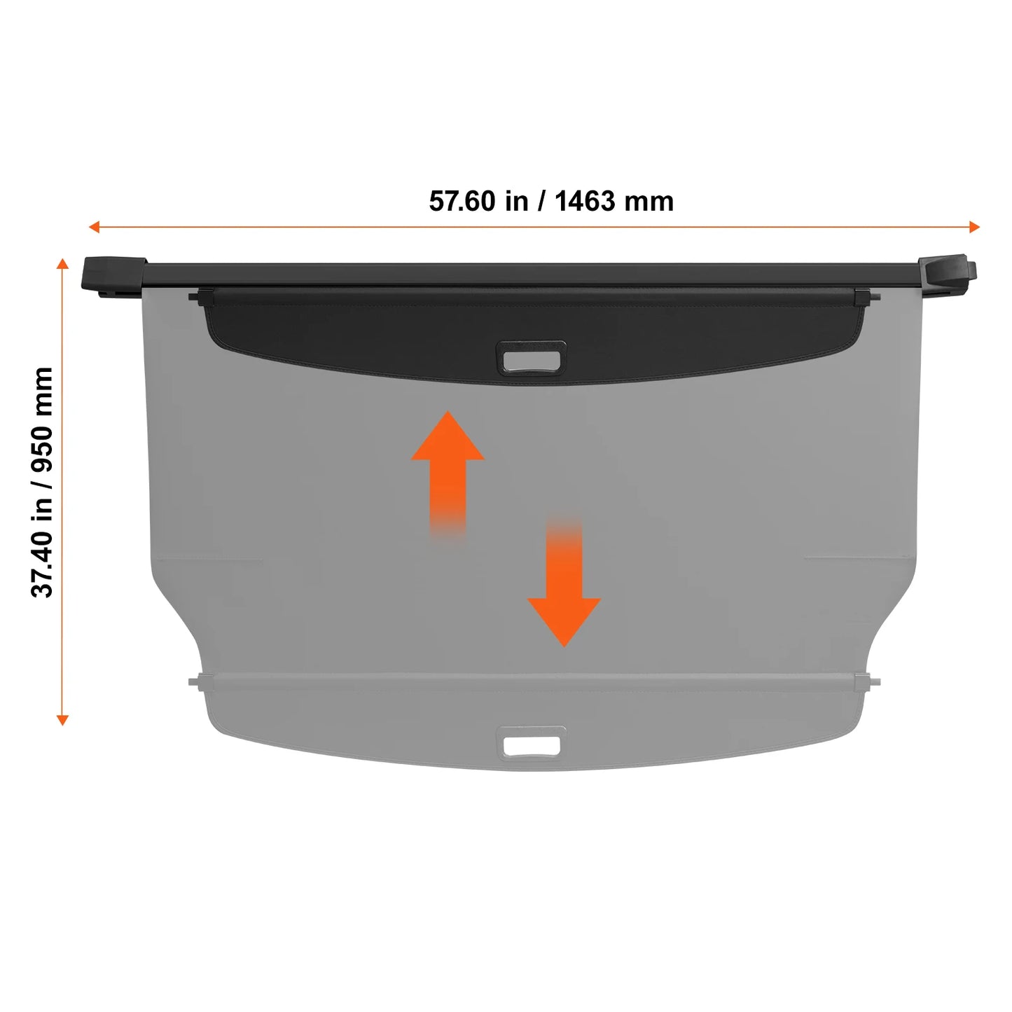 SucceBuy Retractable Cargo Cover Upgraded Waterproof Trunk Cover Security Shield Shade for Mazda CX-5 2017-2024 Rear Trunk Cover