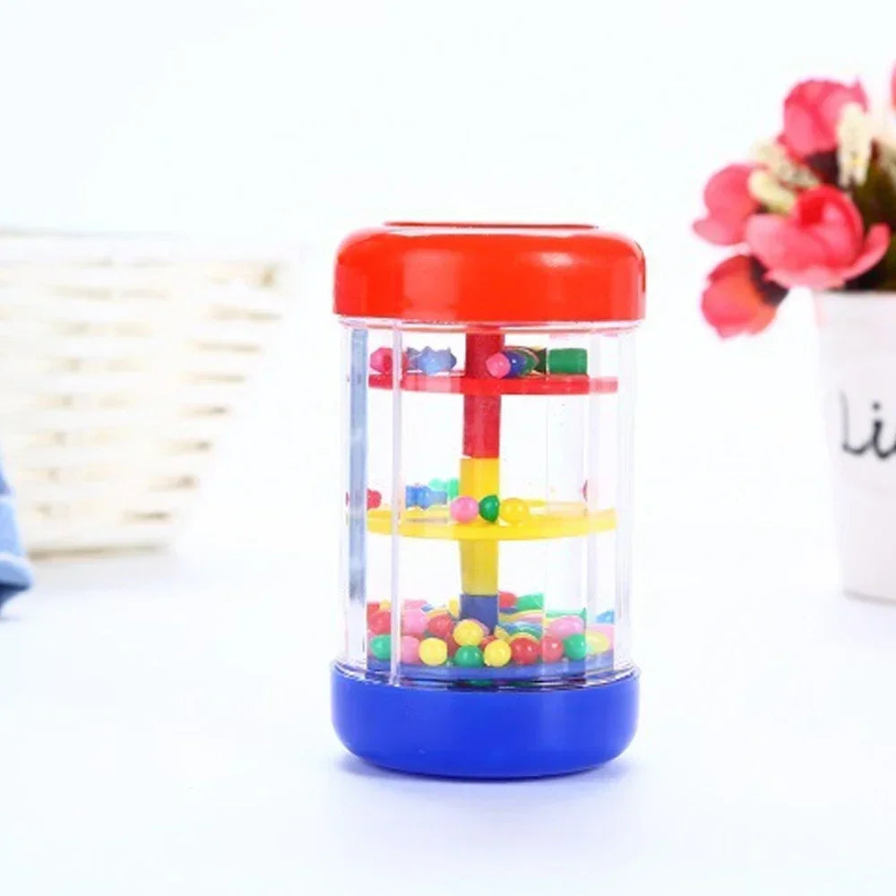 Baby Rain Stick Rainbow Hourglass Rain Music Instrument Toys Rattle Baby Educational Montessori Sensory Toy for Kids 6 12 Months