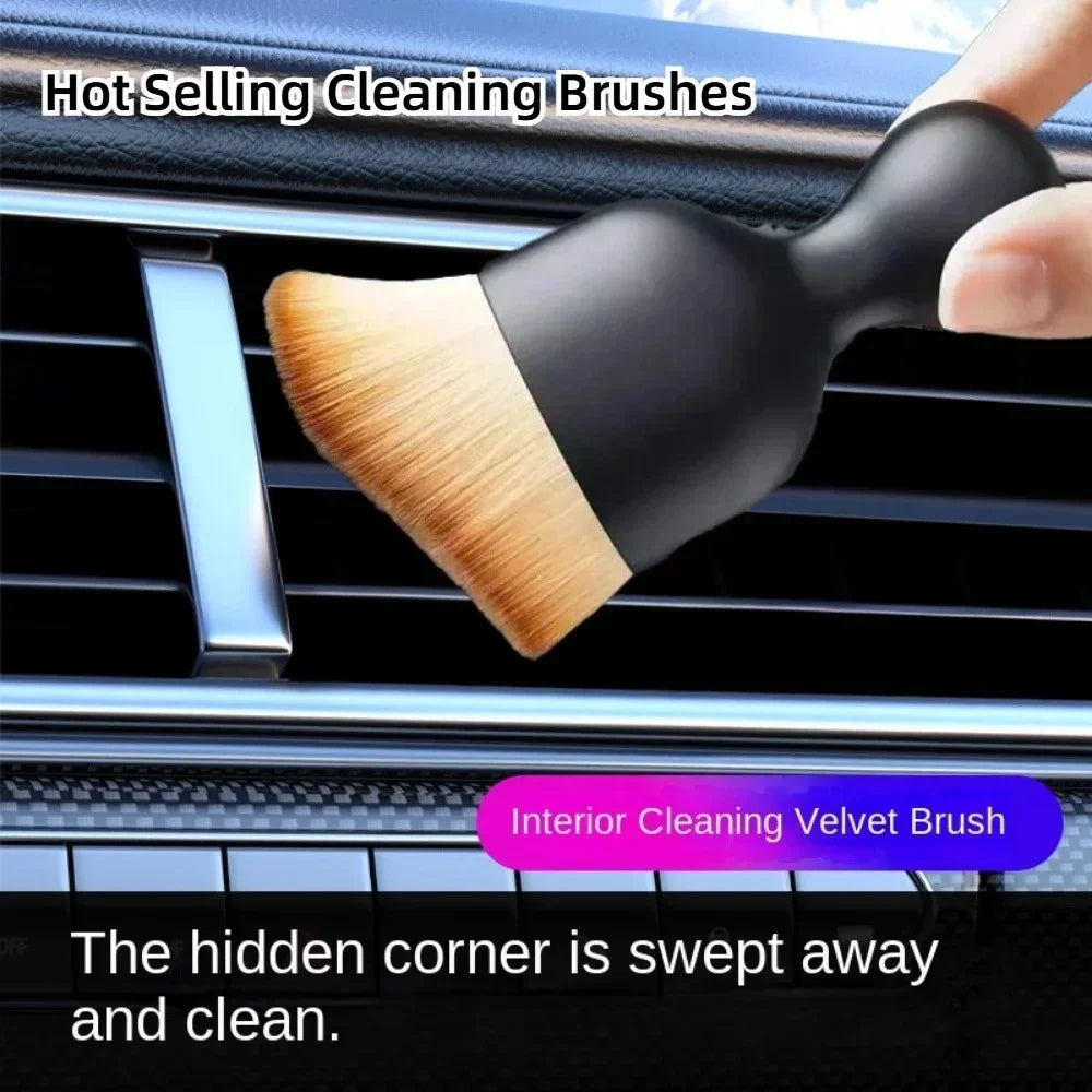 1/2pcs Car Interior Cleaning Brush Ultra Soft Curved Design Car Detailing Brush Cleaning Tools Car Gap Dust Sweeping Soft Brush