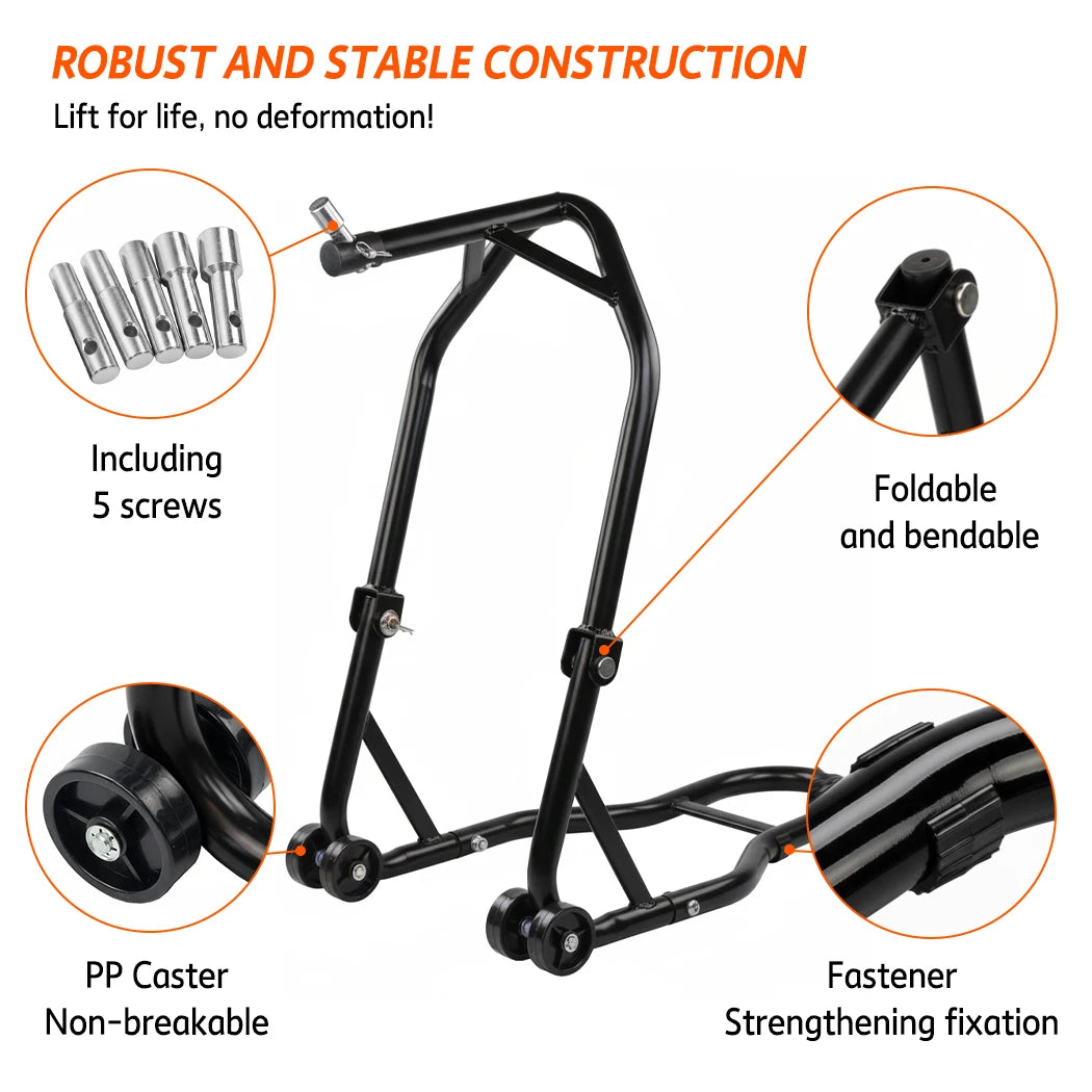 PORIYA Heavy Duty Motorcycle Front Head Stock Stand Motorbike Wheel Lift Headstock