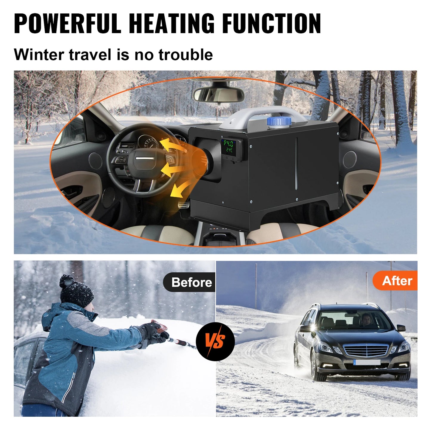 SucceBuy Diesel Air Heater 12V Truck Heater Parking Heater with LCD Remote Control Diesel Heater for RV Truck Boat  Car Trailer