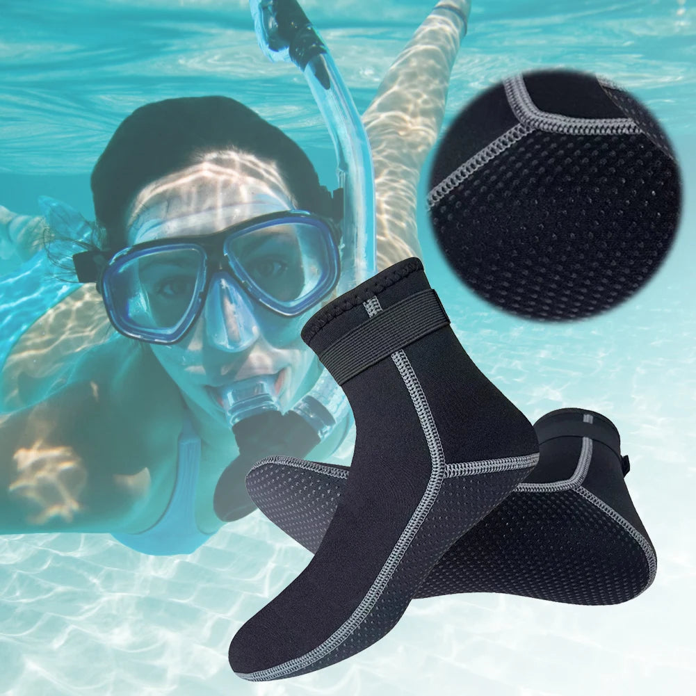 3mm Neoprene Socks Anti-Slip Water Socks Thermal Surf Swimming Fins Socks for Diving Snorkeling Kayaking Paddling for Men Women
