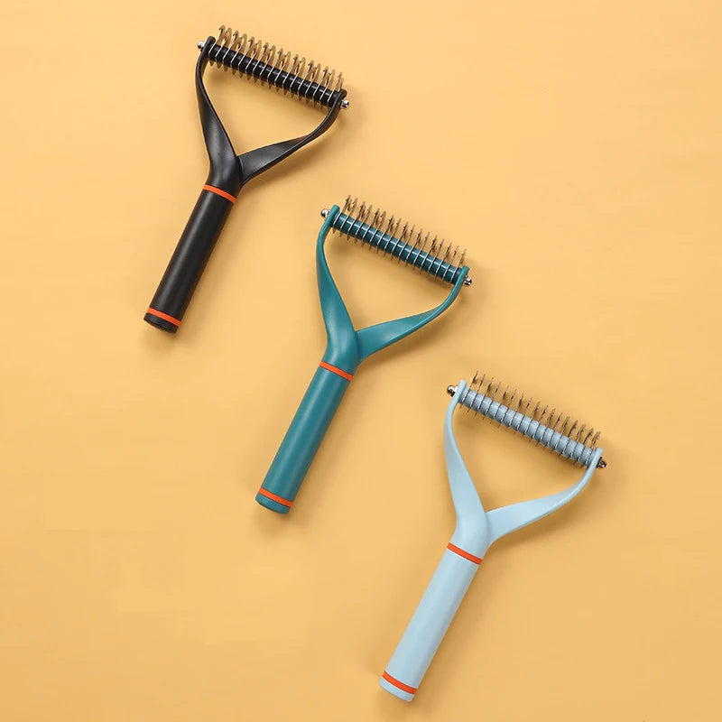 Pet Hair Remover Stainless Steel Dog Brush for Small Medium Dogs Golden Retriever Border Collie Pets Grooming Comb Accessories