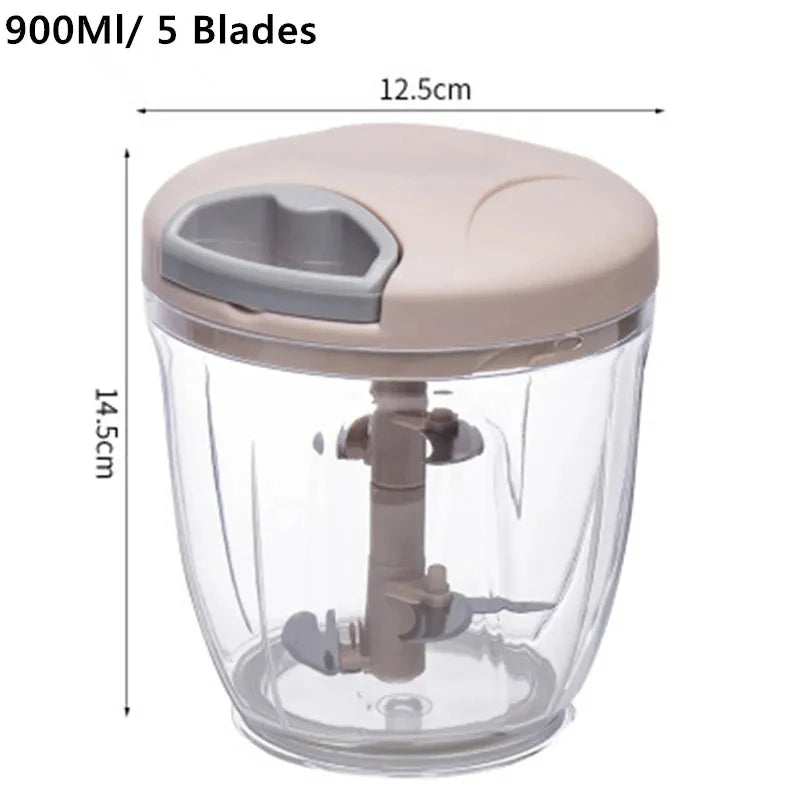1pc, Vegetable Cutter, Multifunctional Garlic Masher, Manual Food Chopper, Vegetable Chopper, Creative Garlic Crusher, Meat Mash
