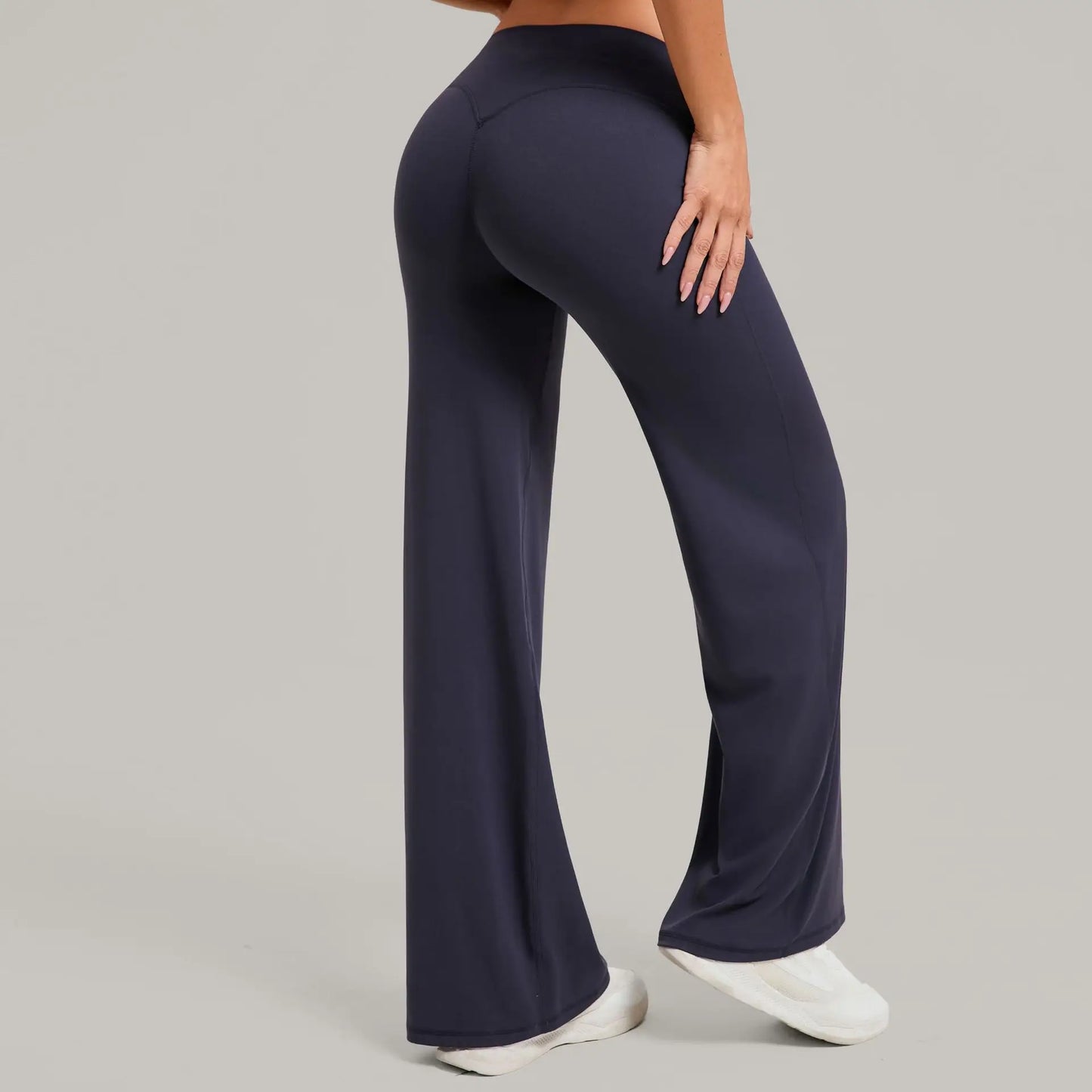 Women's Pilates Yoga Pants Sports Fitness Flared Peach Hip-lifting Leggings Outdoor Workout Training Running Casual Trousers