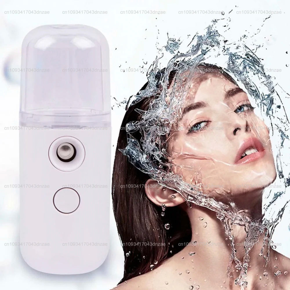 1pcs USB Mist Facial Sprayer Humidifier Rechargeable Nebulizer Face Steamer Moisturizing Beauty Instruments Face Skin Care Tools