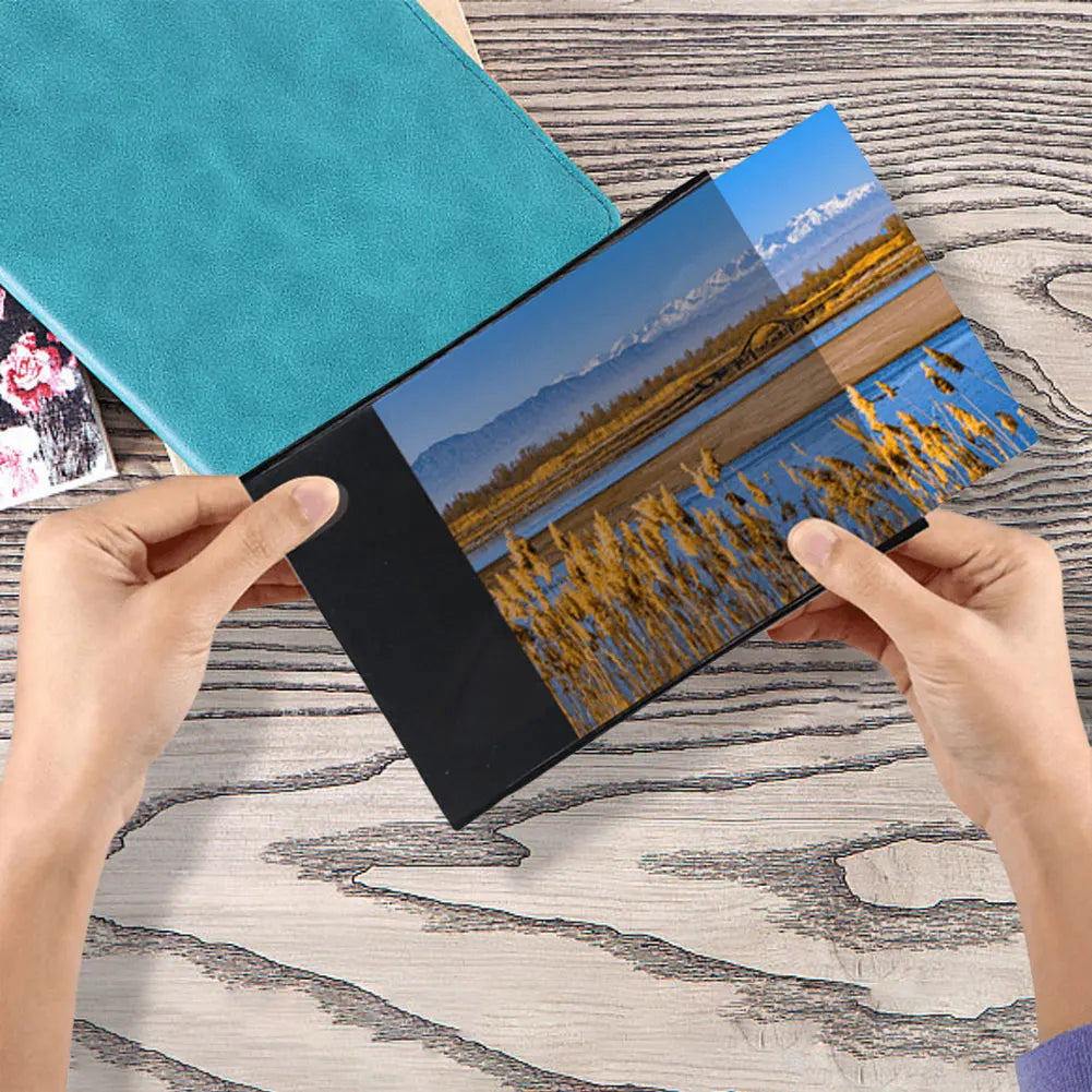 10/15Pcs Magnetic Picture Frame Magnetic Photo Frame with White/Black Border Postcard Holder Reusable for Refrigerator Cabinet