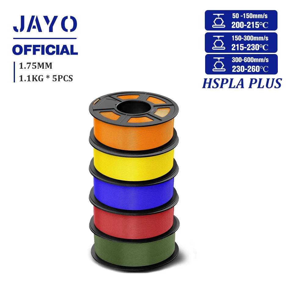 JAYOPLA Plus  Filament 600mm/s 1.75mm High Speed  PLA+ 3D Printer Filament High Flow 3D Printing Mateials Fit Most 3D Printers