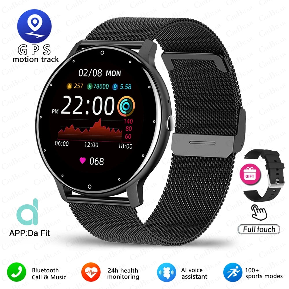 2025 New Bluetooth Call Smart Watch Ultra Light Men's Sports Fitness Waterproof Watch Heart Rate Monitor Full Touch Screen Watch