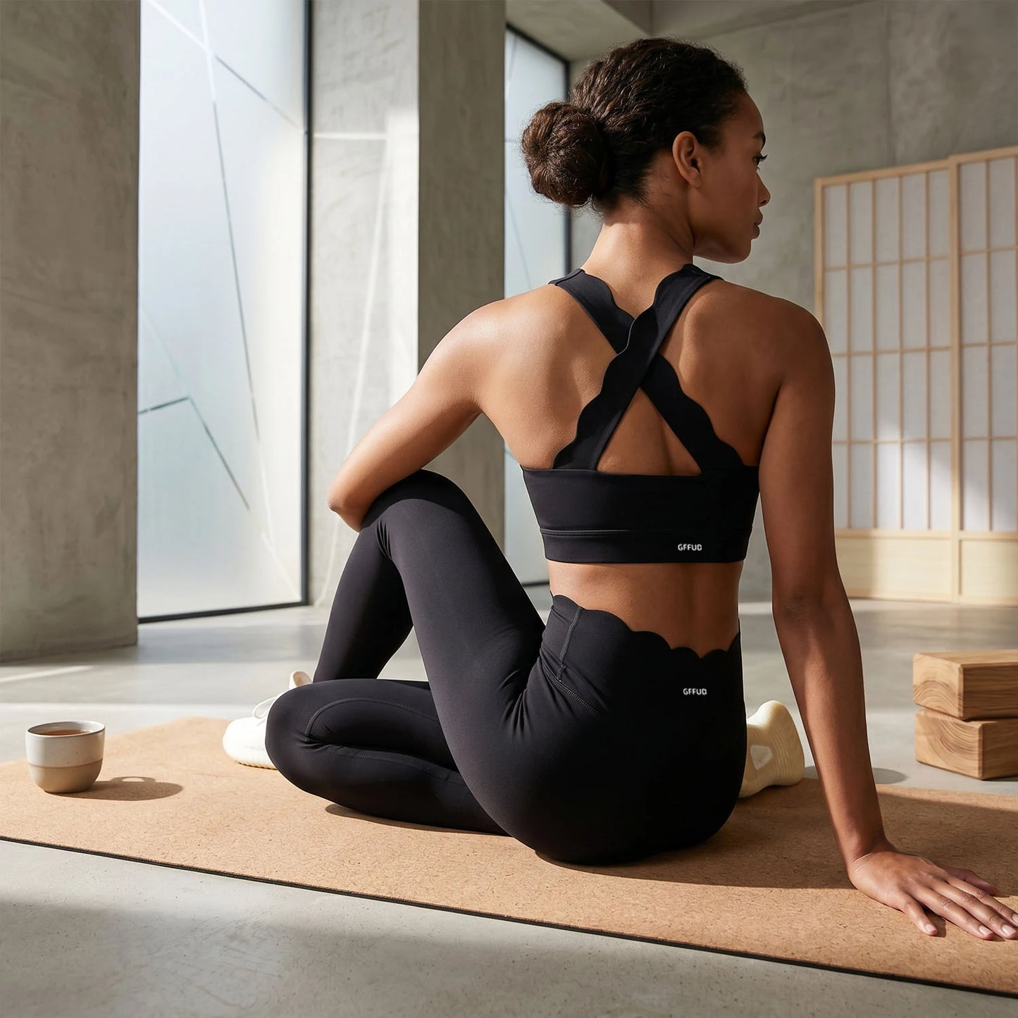 Push Up Sports Bra with Removable Pads High Waist Leggings Set Women Breathable Quick Dry Yoga Running Training Gym Wear