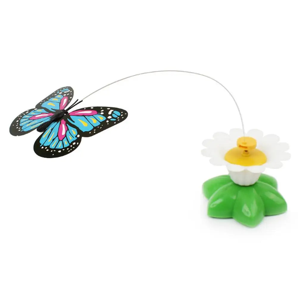 Random Color Rotating Electric Butterfly, Hummingbird Pet Product Rotating Around Flowers To Cats And Butterflies Pet Toys