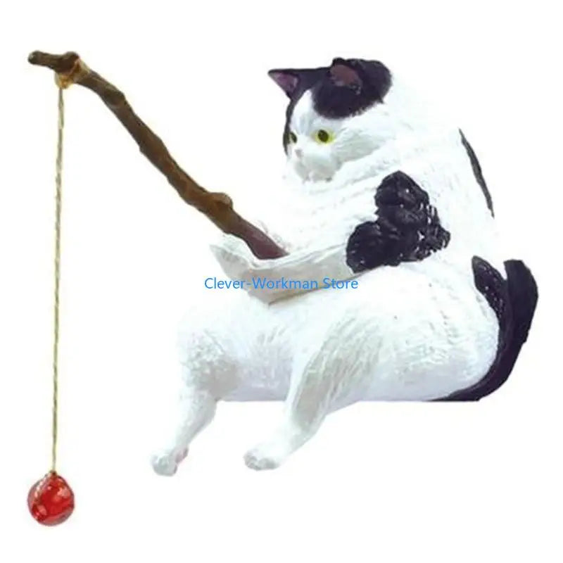 24TD Aquarium Decoration Fishing Ornaments for Fish Animal Resin Figurine