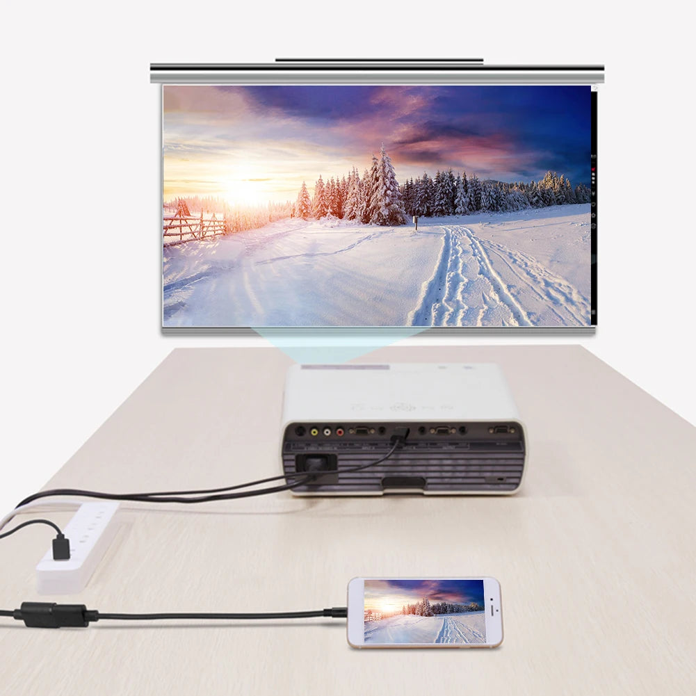 2 in 1 USB Female To HDMI-compatible Male HDTV Adapter Cable 1080P HD TV Projector Displays Converter for iPhone Samsung