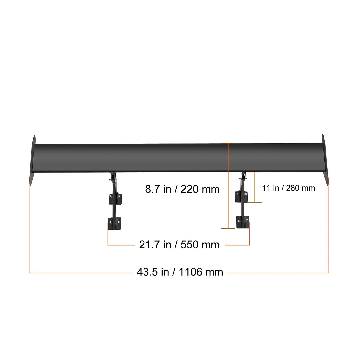 SucceBuy GT Wing Car Spoiler 53.1 inch Universal Spoiler with Double Deck Car Rear Spoiler Wing, Racing Spoiler BGW/JDM Drift
