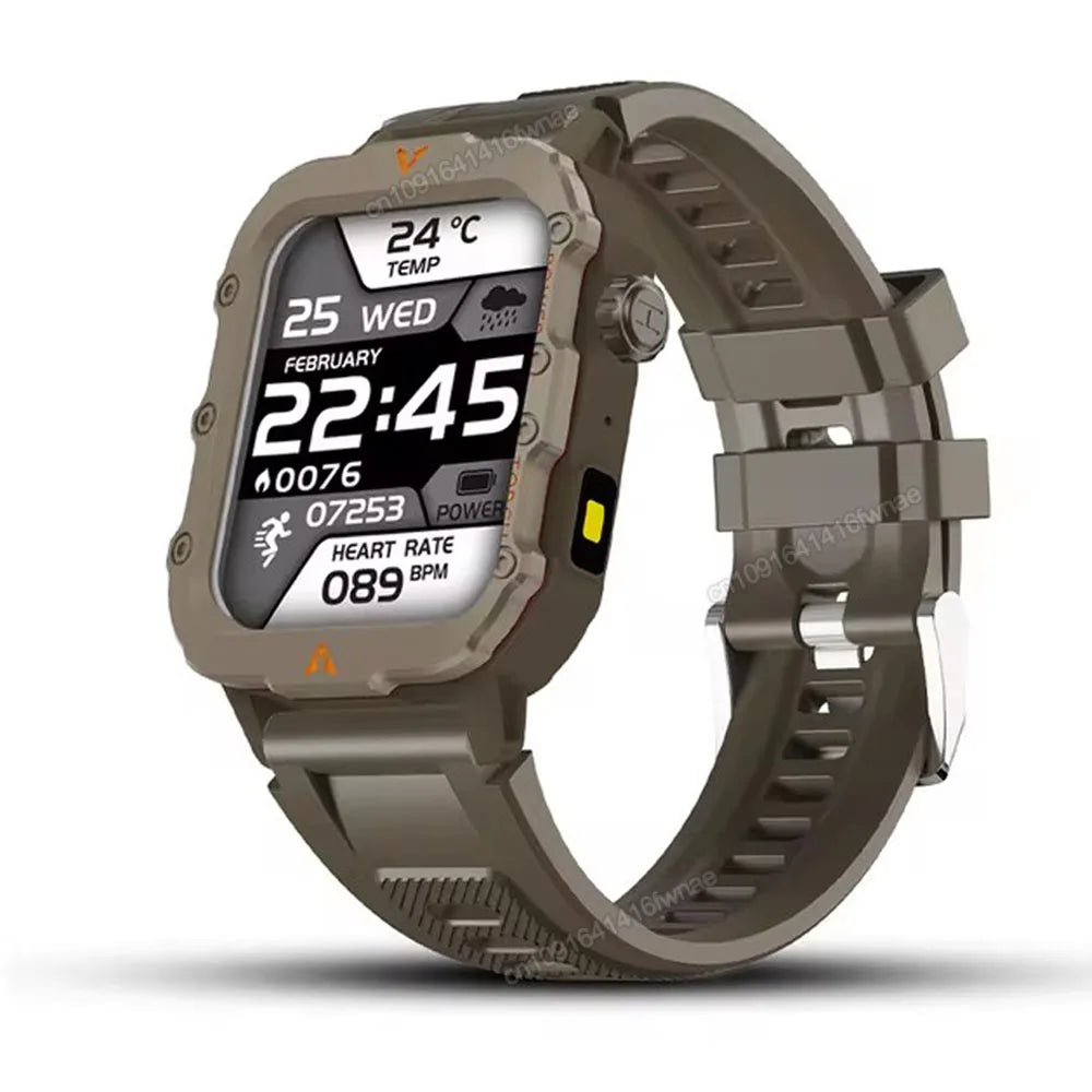 2025 New Rugged Military GPS Smart Watch Men Bluetooth Call Health Monitoring AI Voice Sport Waterproof Smartwatches For Android