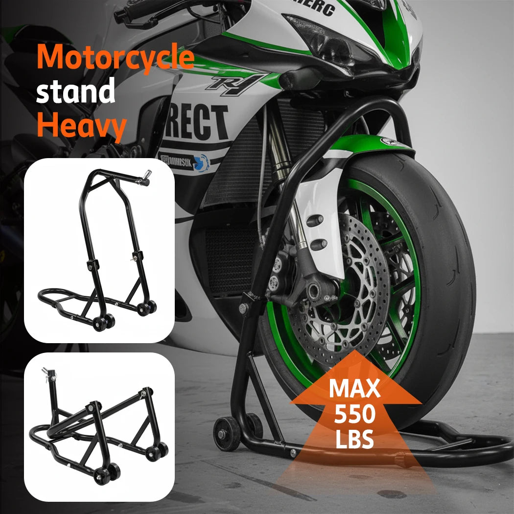 PORIYA Heavy Duty Motorcycle Front Head Stock Stand Motorbike Wheel Lift Headstock