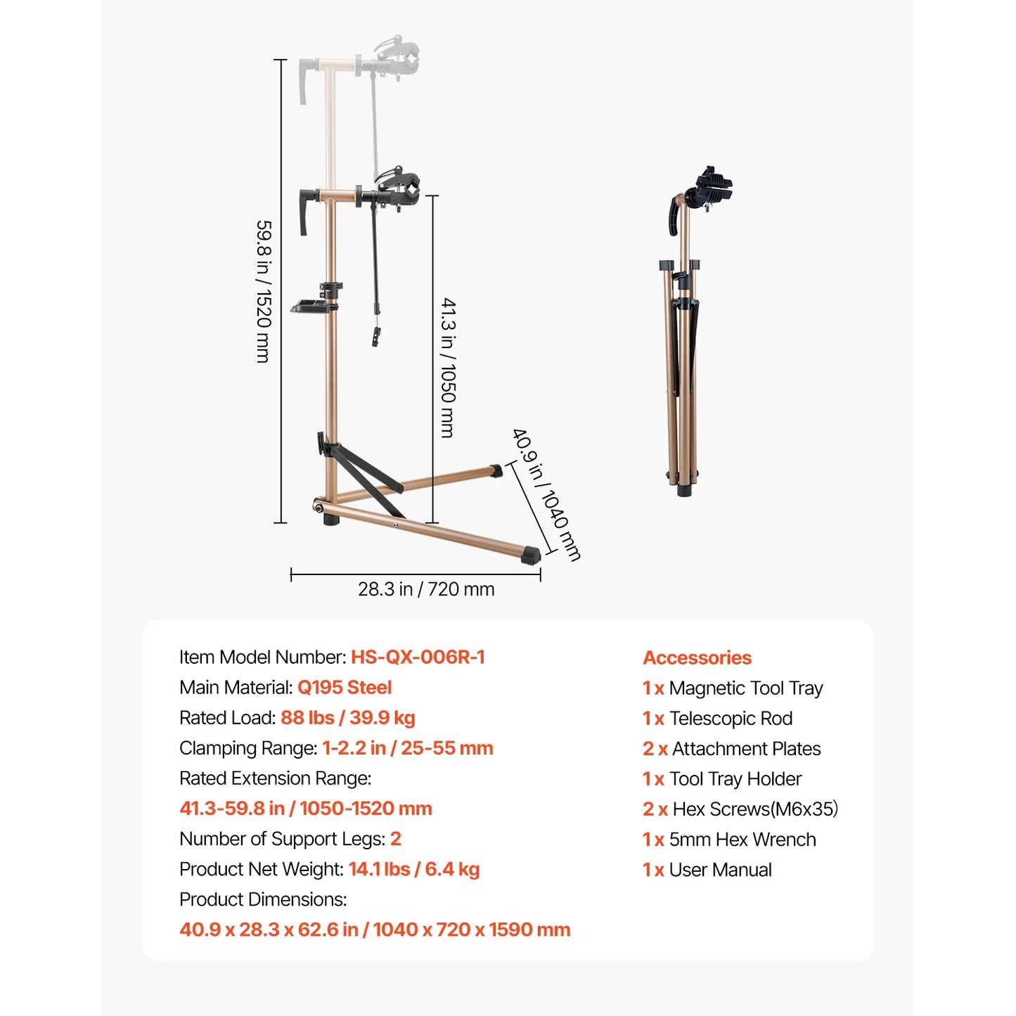 SucceBuy Bike Repair Stand 66/85/88/110lb Heavy duty Bicycle Work Stand Foldable Bicycle Maintenance Rack for Mountain&Road Bike