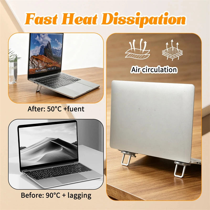 2 Pcs Portable Keyboard Riser With Dual Tilt Angle Adjustment, Foldable Laptop Stand Mini Computer Stand Feet for Most Keyboards