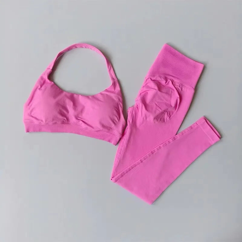 Peach High-Waisted Hip-Lifting Women's Exercise Suit Shockproof Yoga Fitness Clothes for Running And Styling