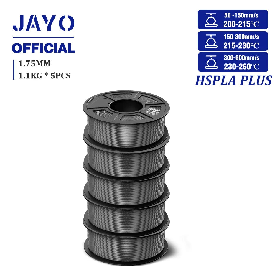 JAYOPLA Plus  Filament 600mm/s 1.75mm High Speed  PLA+ 3D Printer Filament High Flow 3D Printing Mateials Fit Most 3D Printers