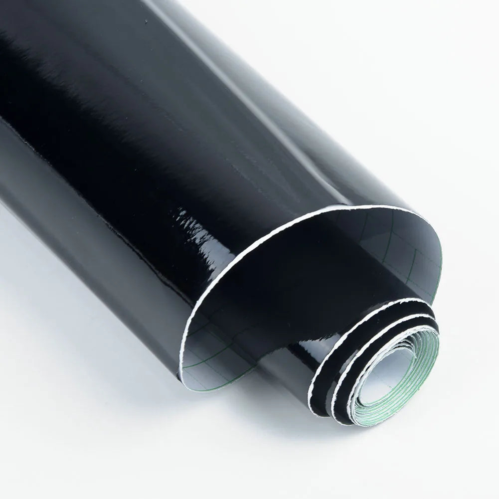 Car Sticker Glossy Black Vinyl Wrap Film Gloss Black Self Adhesive Vinyl Sticker Bubble Free Exterior Parts