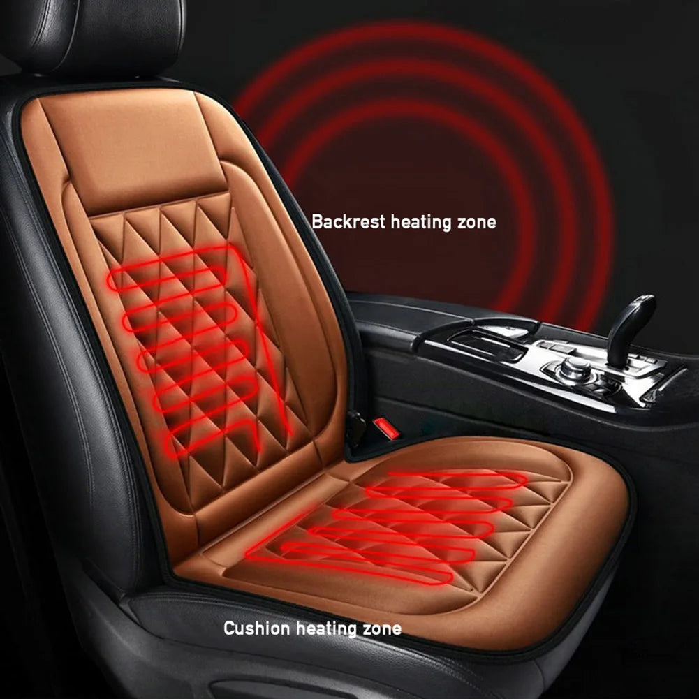 12V Heated Car Seat Cover 30-45w Fast Car Seat Heater Seat Protector 2 Gear Adjustable Breathable Auto Interior Accessories Univ