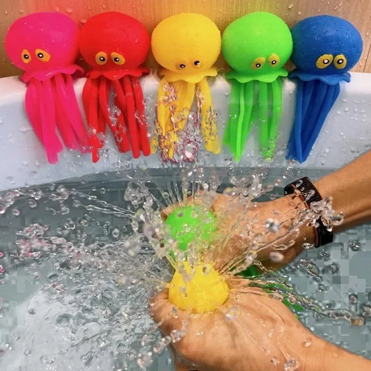 1/4pc Baby Bath Toys Sponge Water Absorbing Octopus Squeezing Stress Relief Toy Summer Swimming Play Water Bath Toy for Children
