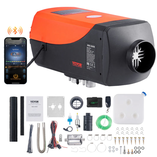 SucceBuy Diesel Heater 5KW  Automatic Altitude Adjustment Remote Control and LCD Diesel Parking Heater for RV Trailer Camper Van
